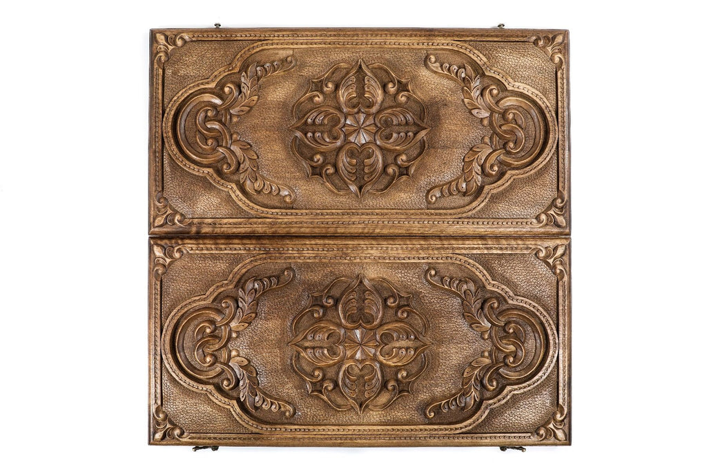Ornamental Bas-Relief Backgammon Classic Two-Sided - HrachyaOhanyan Co