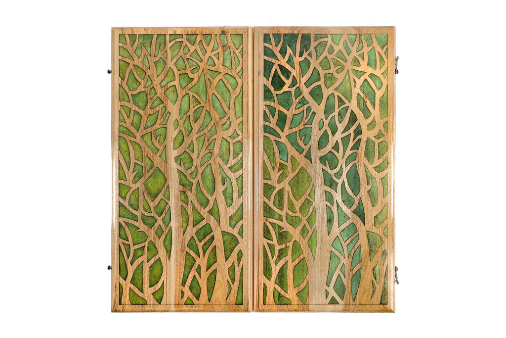 Epoxy Trees Backgammon Two-Sided Classic - HrachyaOhanyan Co
