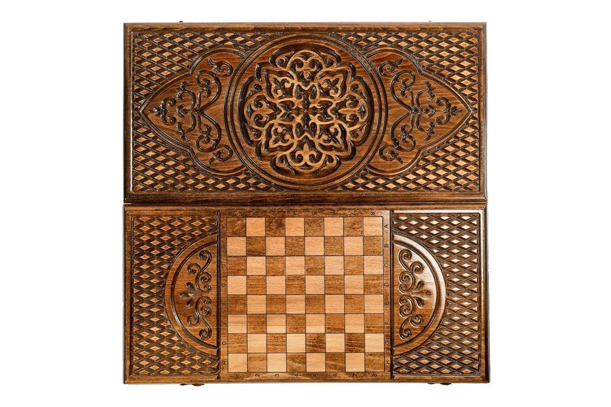 Backgammon Set with Ornamental Pattern, 60 cm – photo 11