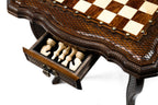 Ornamental Chess Table with Drawers, 60 cm – photo 10