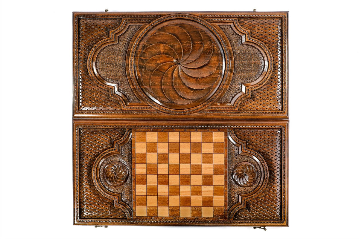 Eternity Sign Backgammon Set with Bronze Details, 60 cm – photo 11