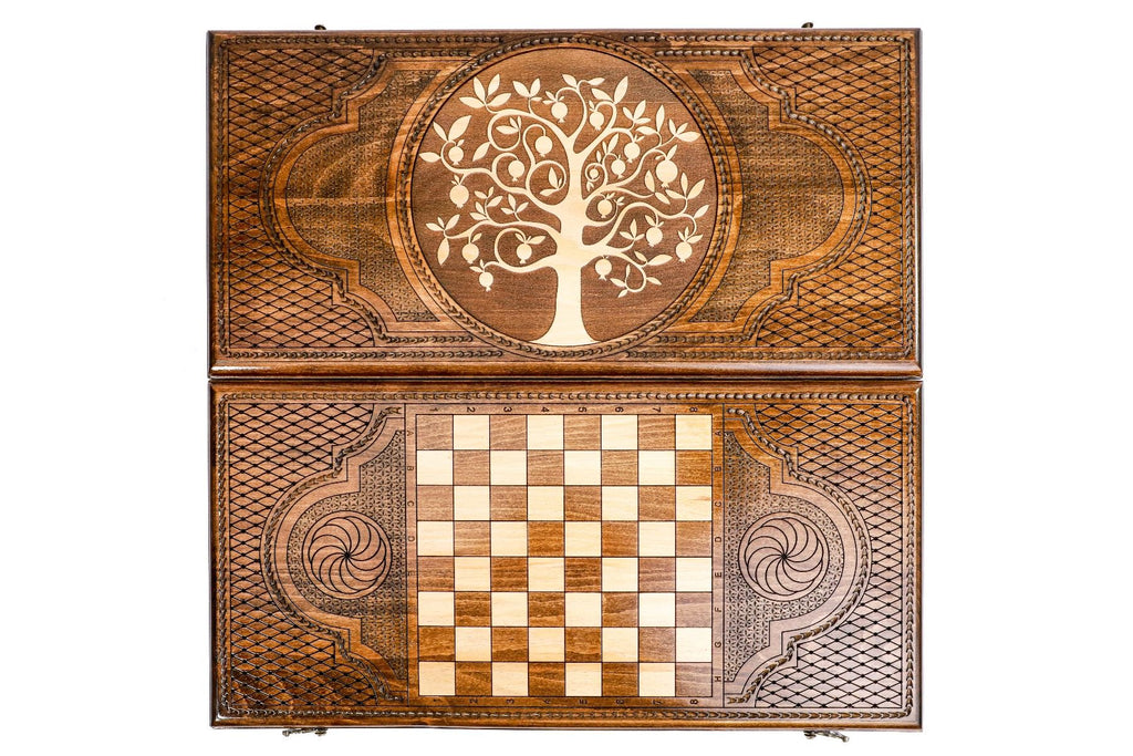 Classic Pomegranate Tree Backgammon Set, 60 cm – photo 12