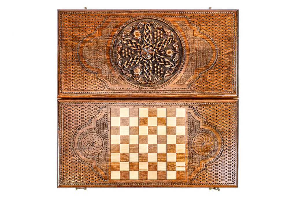 Classic Pomegranate & Grapes Backgammon Set, 60 cm – photo 11