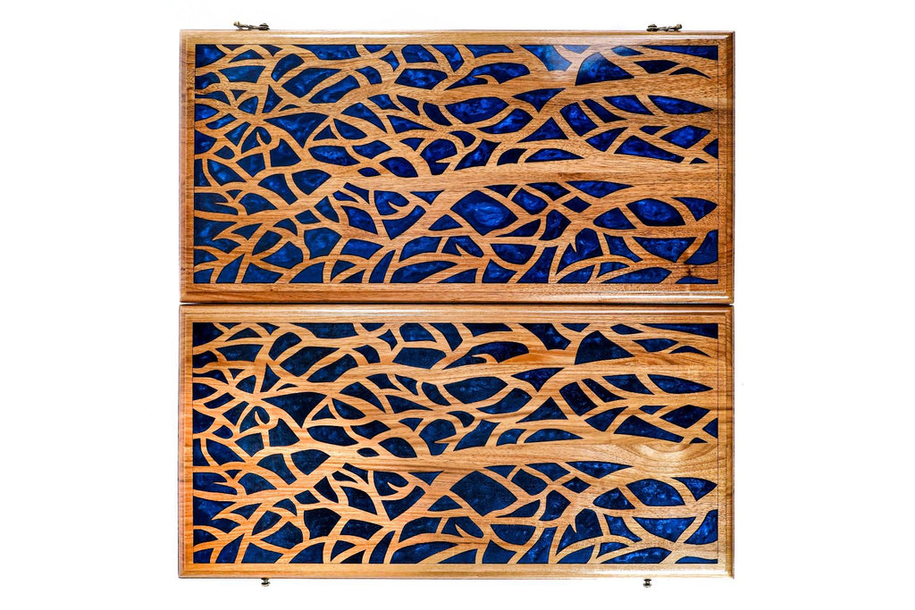 Epoxy Trees Backgammon Two-Sided Classic - HrachyaOhanyan Co