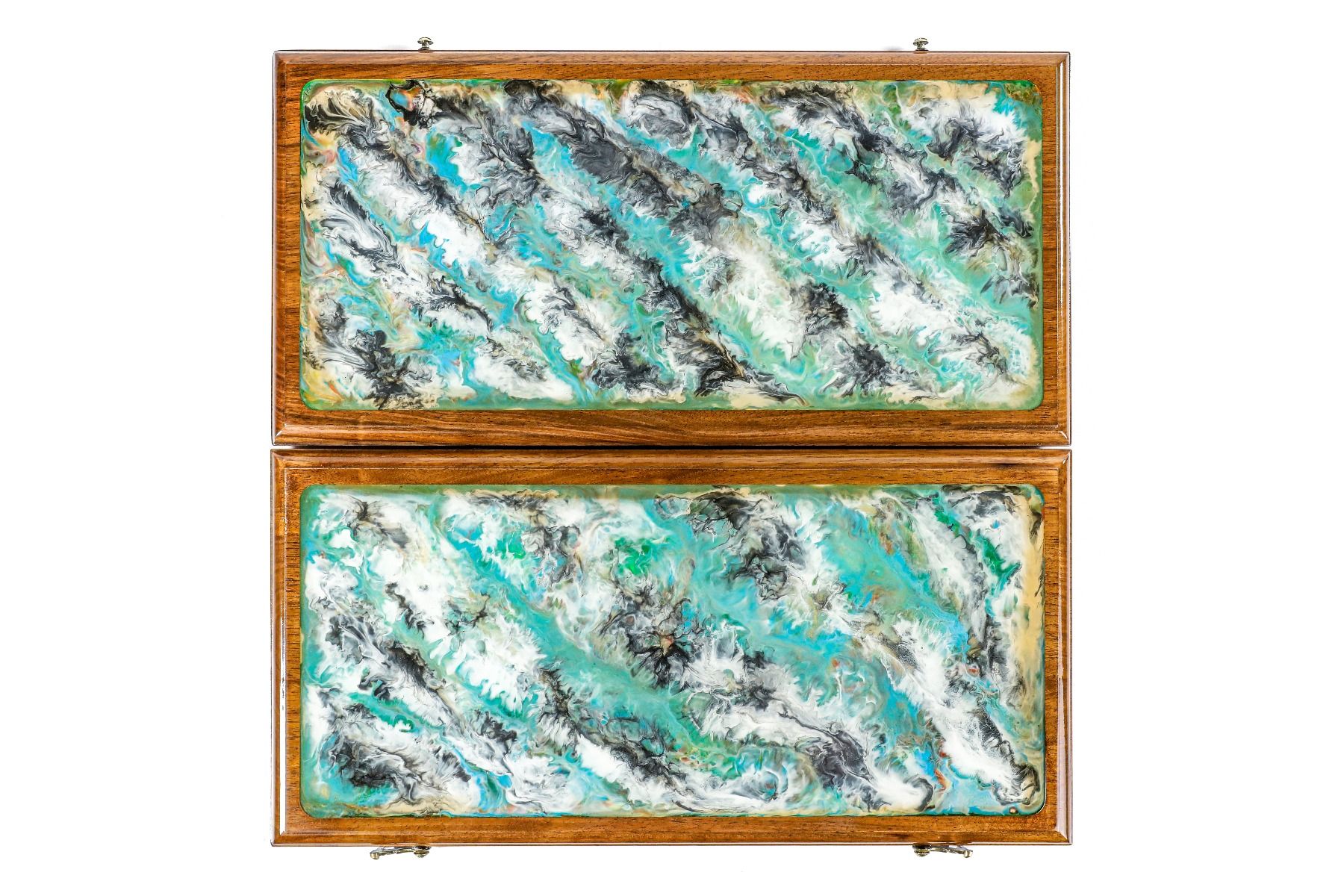 Absrtact-Epoxy Backgammon Two-Sided Classic - HrachyaOhanyan Co