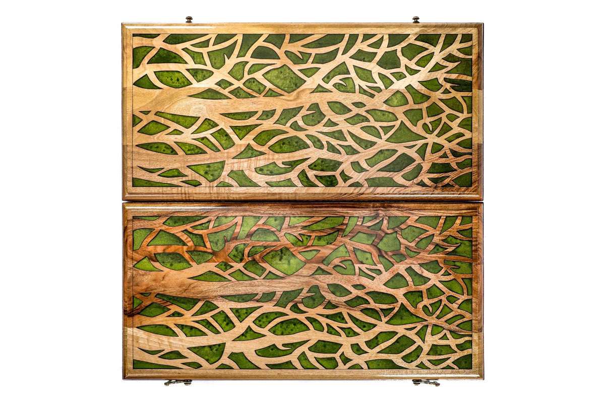 Epoxy Trees Backgammon Two-Sided Classic - HrachyaOhanyan Co
