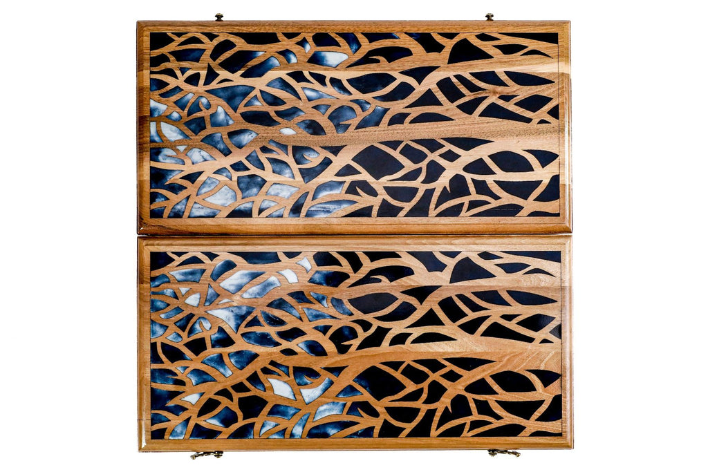 Epoxy Trees Backgammon Two-Sided Classic - HrachyaOhanyan Co
