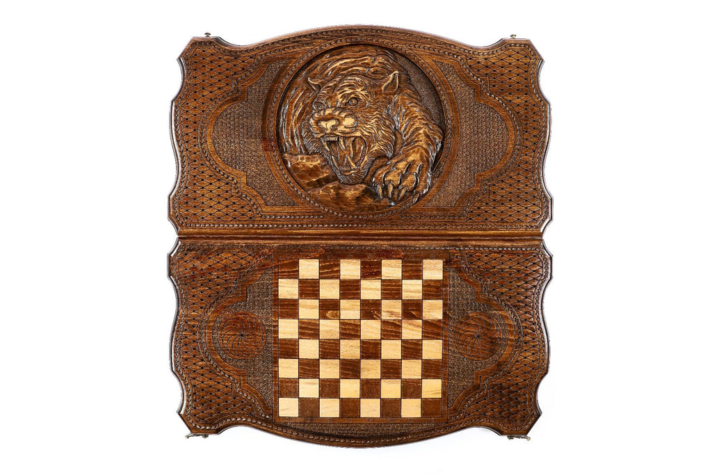 Tiger Backgammon Set with Contour Outline, 60 cm – photo 8