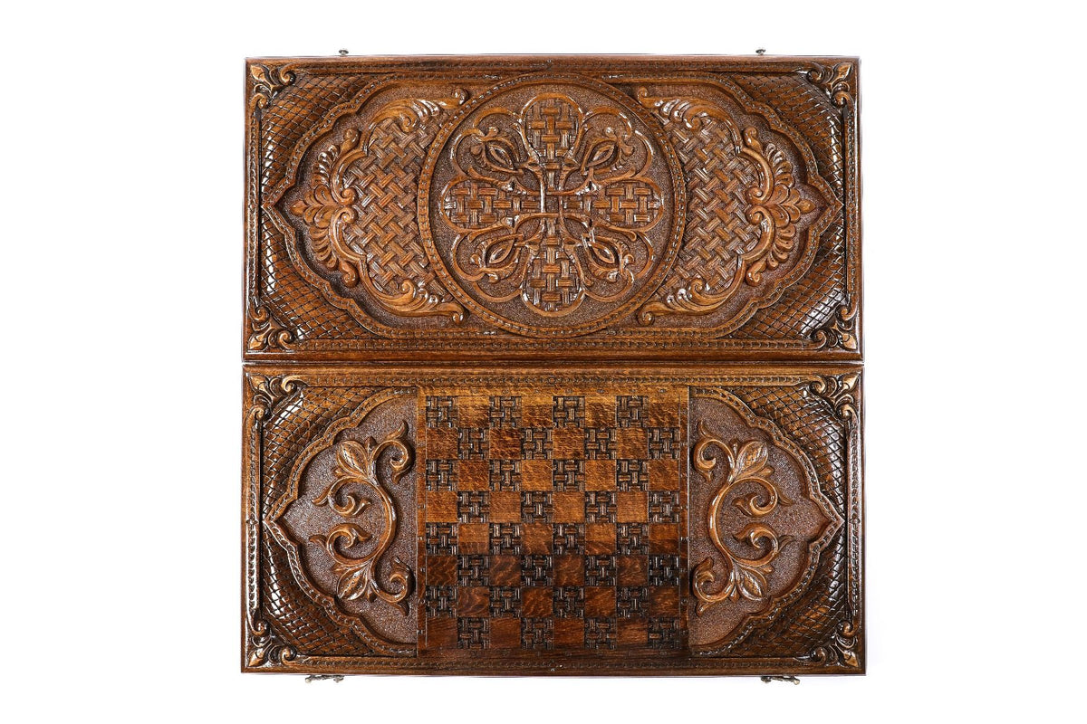 Juego de backgammon clásico con bajorrelieve ornamental, 60 cm – foto 12