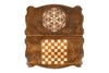 Backgammon With Ornamental Snowflake Motif With Copyrighted Contour Outline - HrachyaOhanyan Co