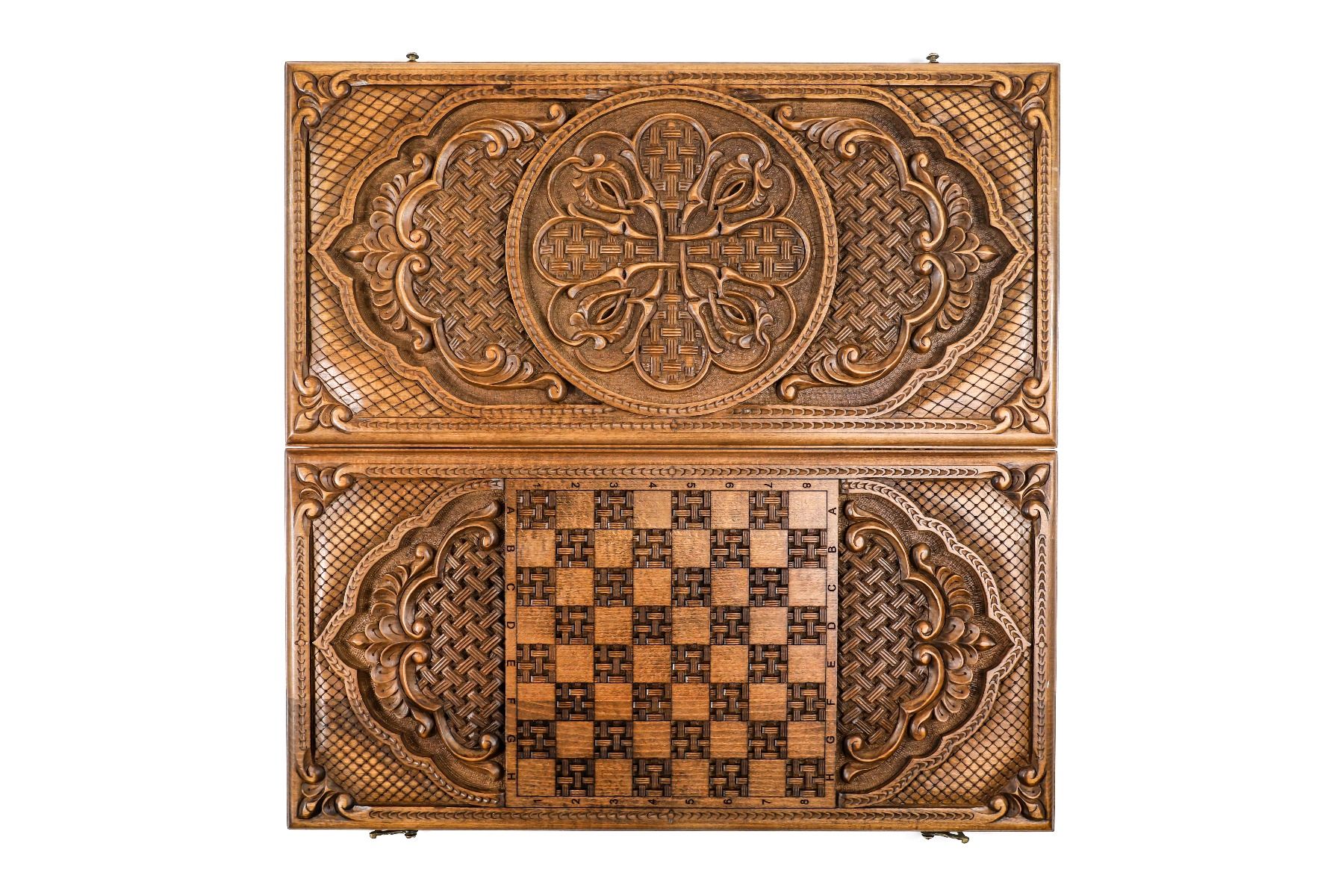 Ornamental Bas-Relief Backgammon Classic - HrachyaOhanyan Co