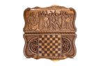Backgammon “Dance of Sassoun” With Incrustation And Copyrighted Mount Ararat Outline - HrachyaOhanyan Co