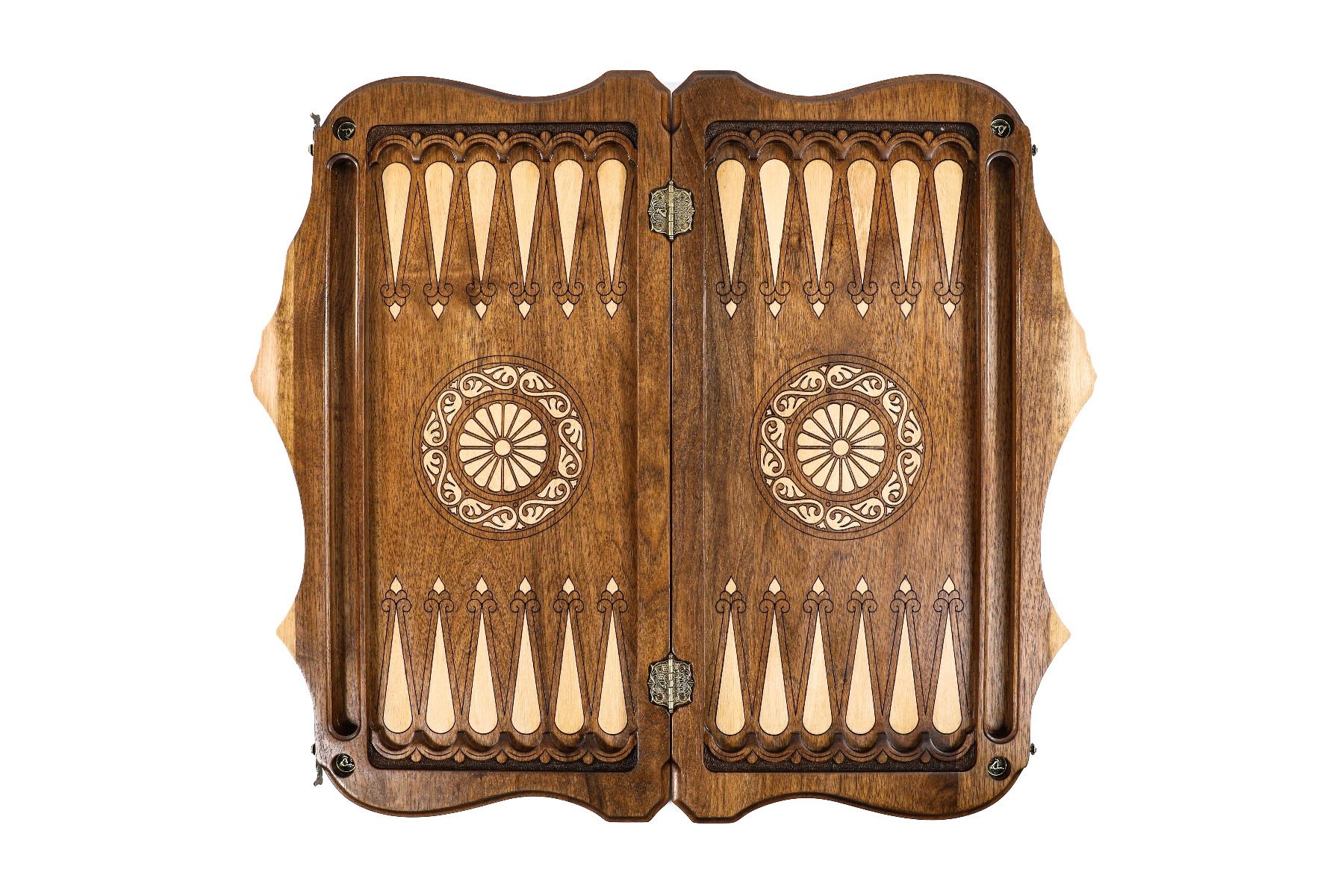 “Anush” Backgammon With Incrustation With Copyrighted Mount Ararat Outline - HrachyaOhanyan Co