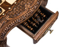 Luxury Chess Table with Ornamental Weave & Carved Legs, 60 cm – photo 15
