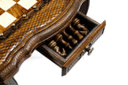 Ornamental Chess Table with Drawers, 60 cm – photo 12