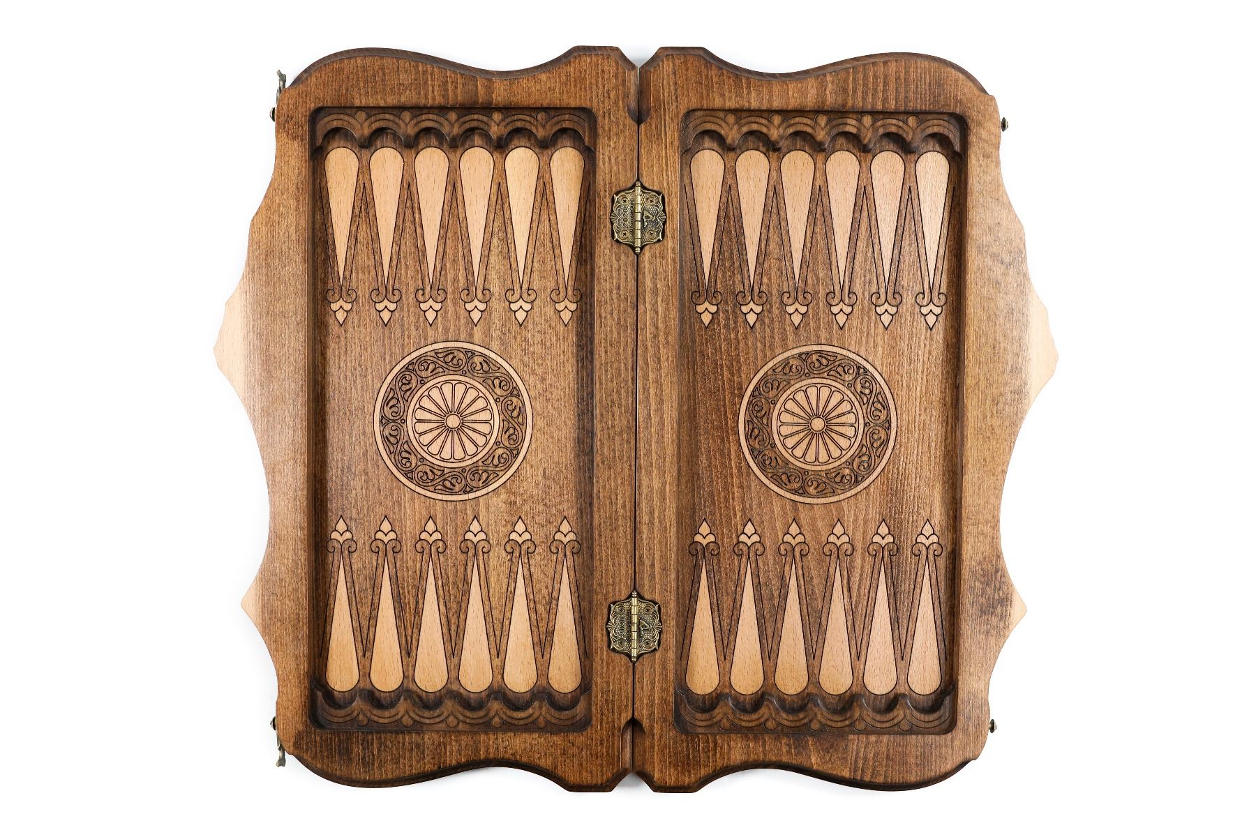 Church of St. Hripsime -Ornamental motif Backgammon with copyrighted Mount Ararat - HrachyaOhanyan Co