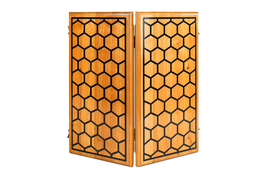 Epoxy Beehive Backgammon Two-Sided Classic - HrachyaOhanyan Co