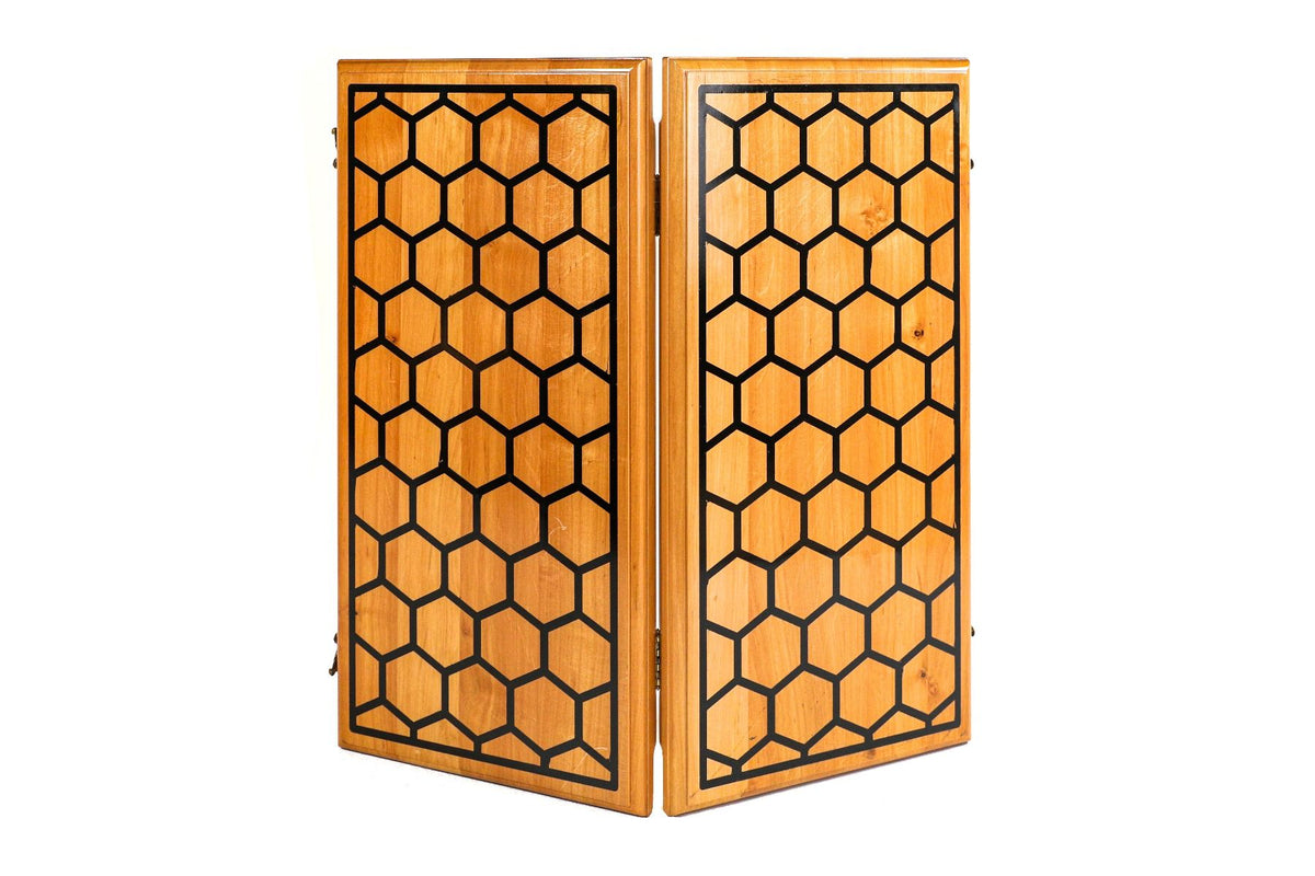 Epoxy Beehive Backgammon Two-Sided Classic - HrachyaOhanyan Co