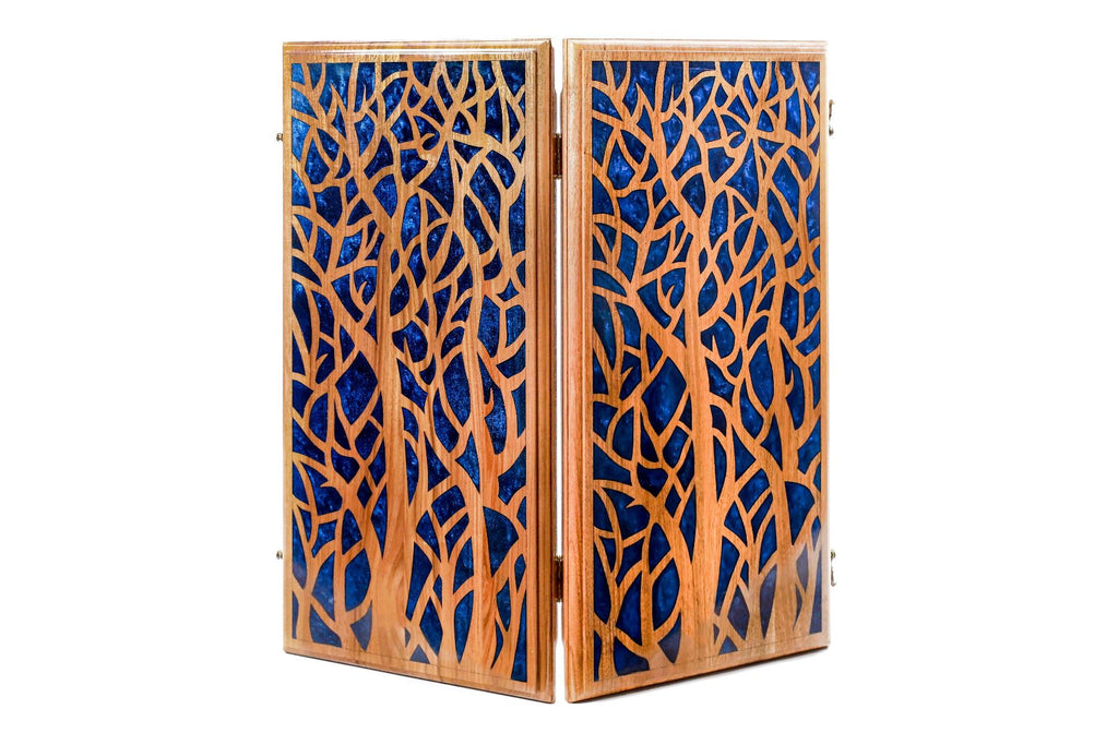 Epoxy Trees Backgammon Two-Sided Classic - HrachyaOhanyan Co
