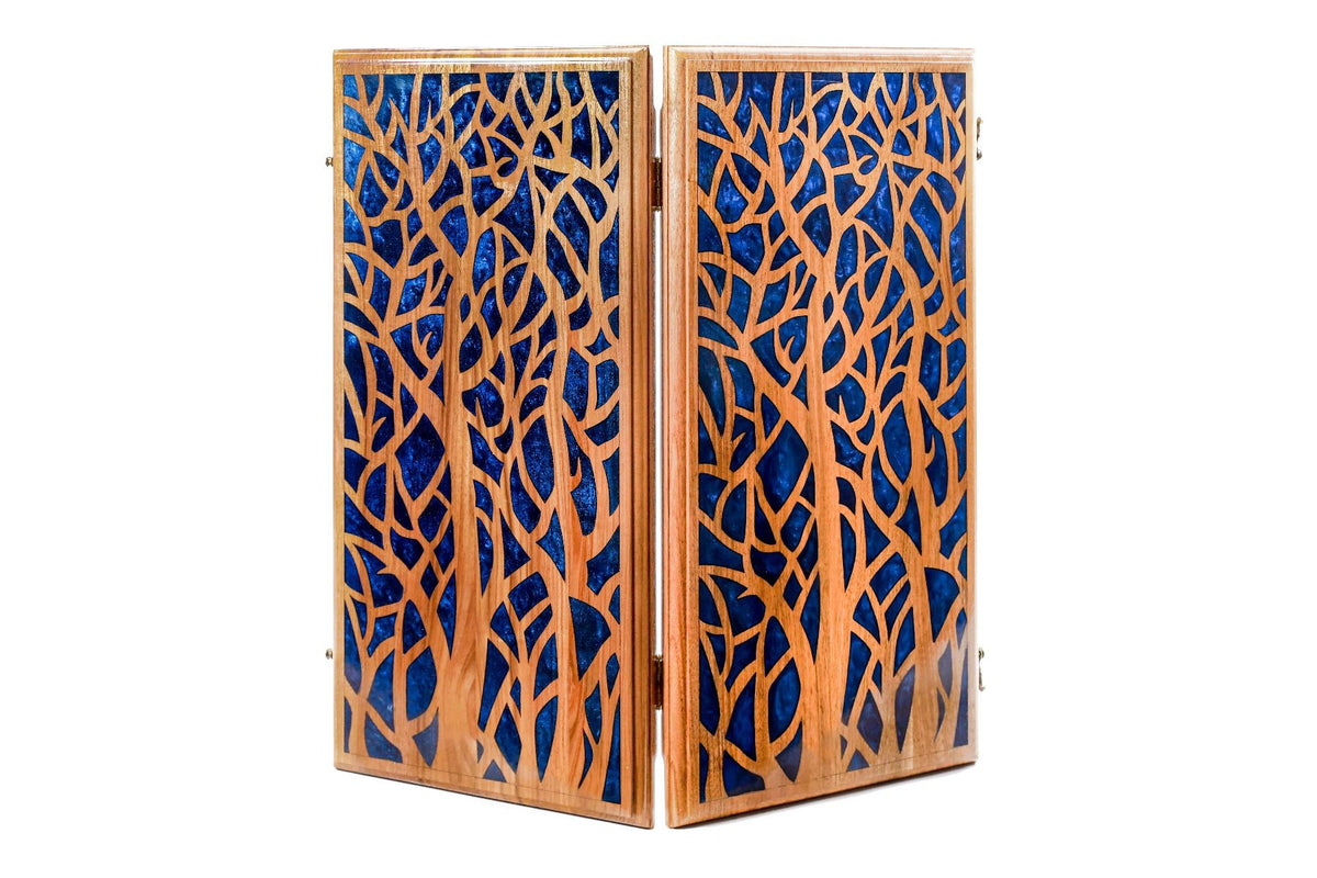 Epoxy Trees Backgammon Two-Sided Classic - HrachyaOhanyan Co