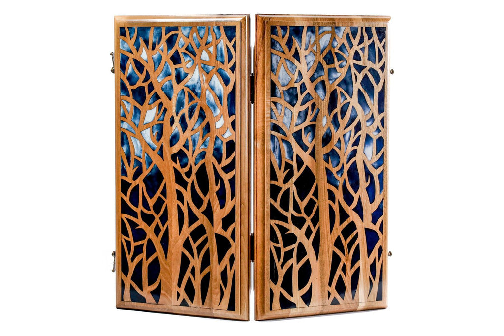 Epoxy Trees Backgammon Two-Sided Classic - HrachyaOhanyan Co