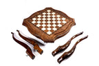 Wooden Chess Table with Drawers, 60 cm – photo 16