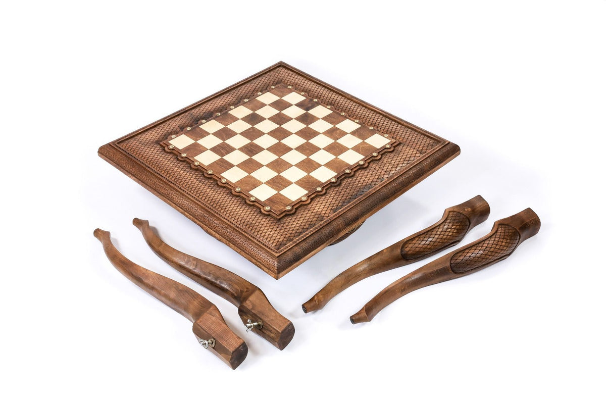 Klassischer Schachtisch mit Schubladen, 60 cm – Foto 17