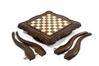 Ornamental Chess Table with Drawers, 60 cm – photo 16