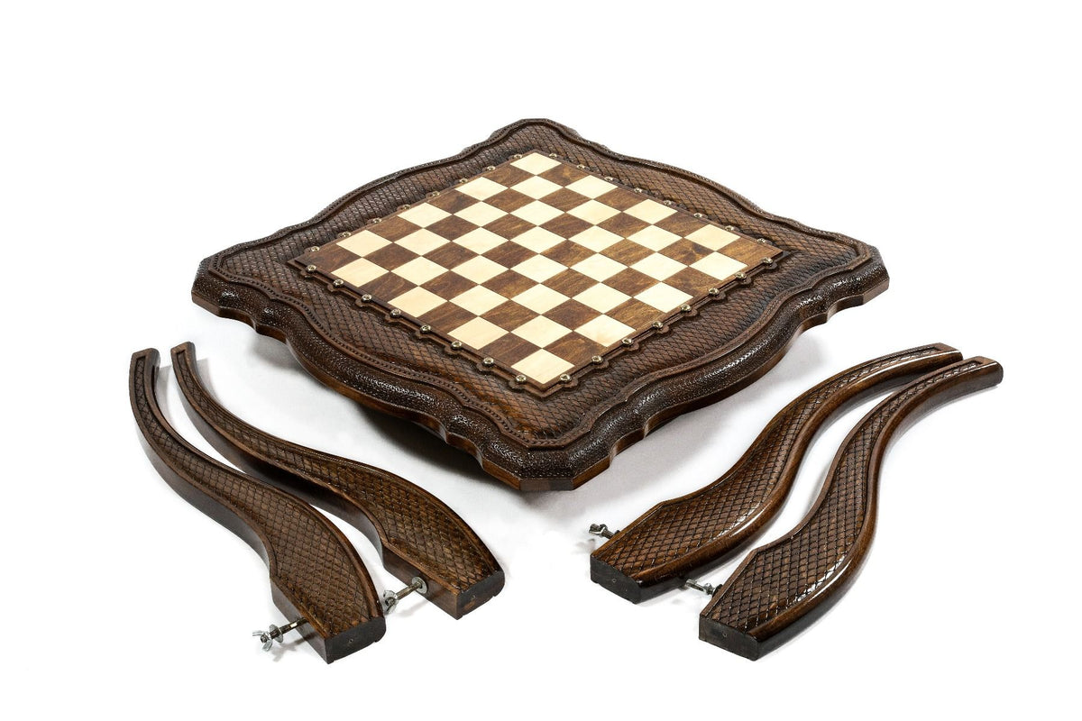 Mesa de ajedrez ornamental con cajones, 60 cm – foto 16