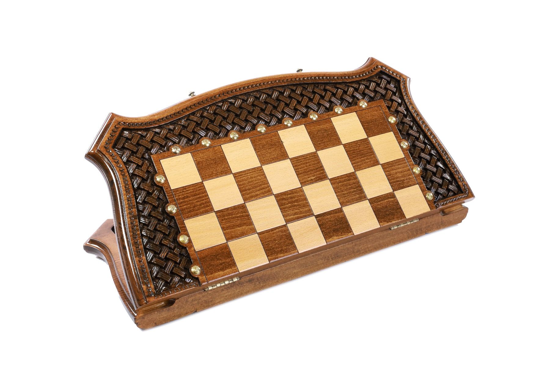 Chess-Backgammon With Braid Pattern With Copyrighted Contour Outline - HrachyaOhanyan Co