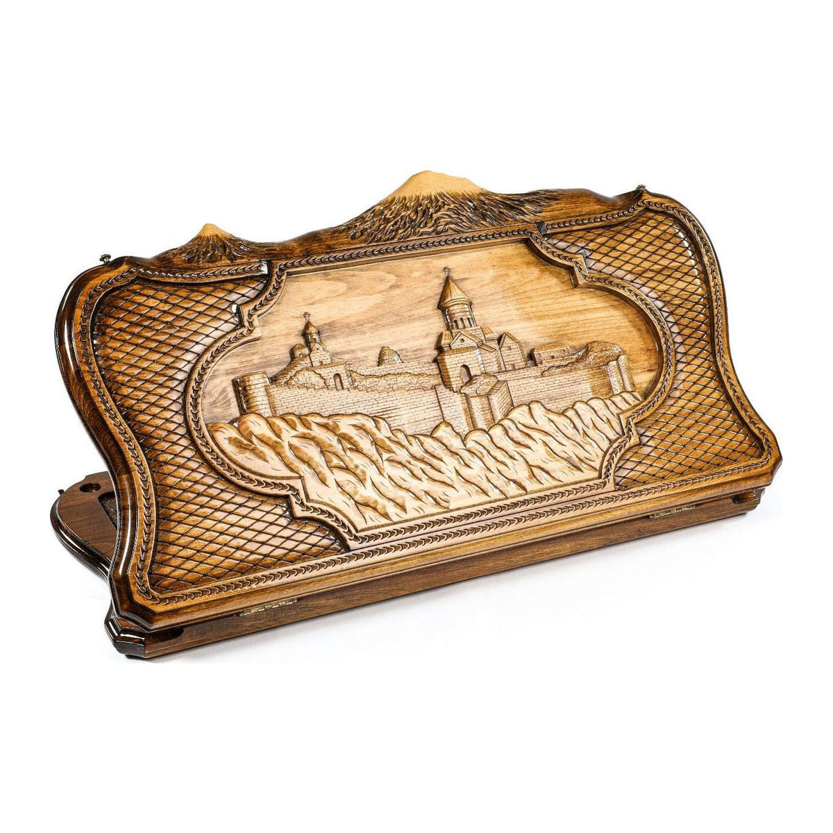 Tatev Backgammon With Copyrighted Mount Ararat Outline. - HrachyaOhanyan Co