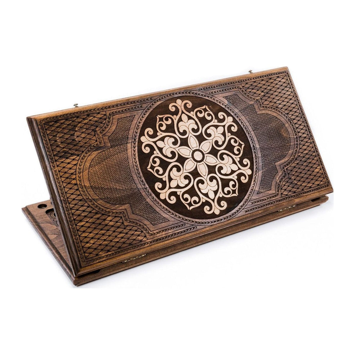 Snowflake Ornament Backgammon Set, 60 cm – handmade by Hrachya Ohanyan