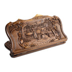 Backgammon “Rural scene” With Incrustation And Copyrighted Mount Ararat Outline - HrachyaOhanyan Co