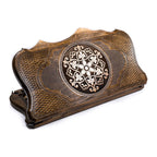 Backgammon With Ornamental Snowflake Motif, With Copyrighted Mount Ararat Outline - HrachyaOhanyan Co