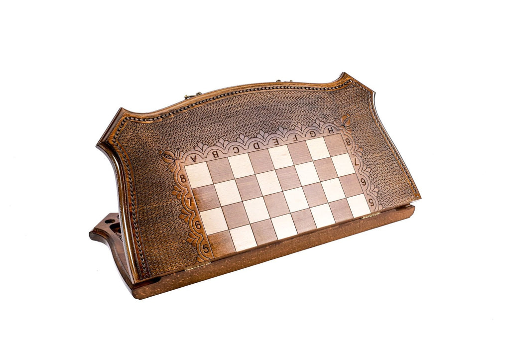 Chess-backgammon with copyrighted contour outline - HrachyaOhanyan Co