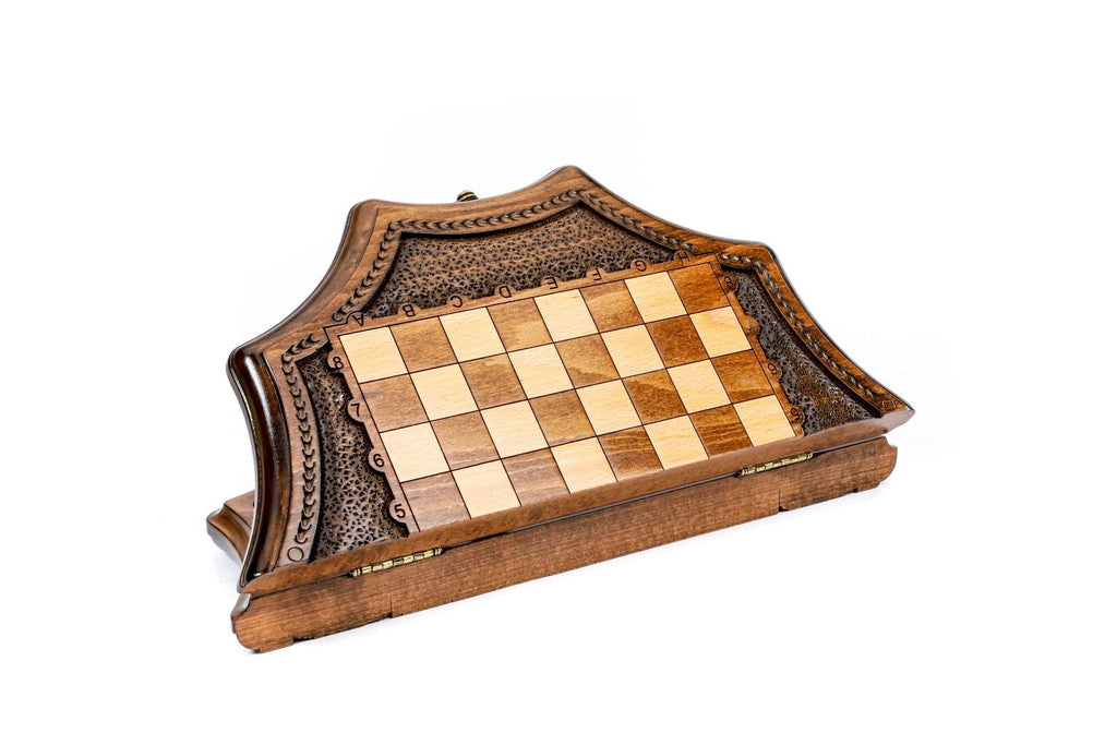 Star-Shaped Wooden Chess Set, 30 cm – photo 3