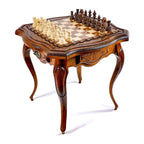 Chess Table with Contour Outline, 60 cm – handmade by Hrachya Ohanyan