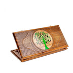 Pomegranate Tree-Epoxy Backgammon Classic - HrachyaOhanyan Co
