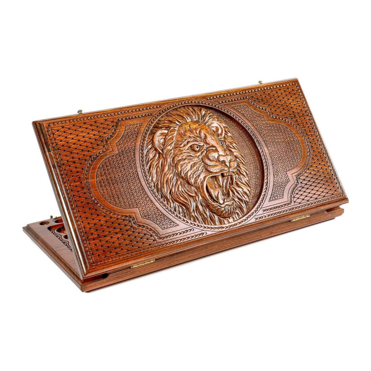 Backgammon Lion Classic – handmade wooden nardi board by Hrachya Ohanyan