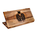Epoxy Pomegranate Walnut Backgammon Set, 60 cm – handmade by Hrachya Ohanyan