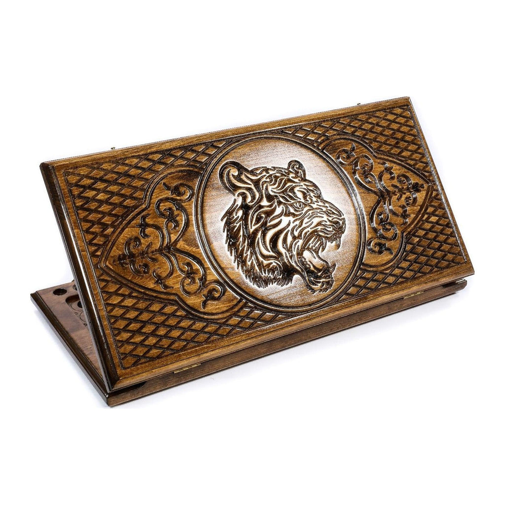 Classic Tiger Backgammon Set, 60 cm – handmade by Hrachya Ohanyan