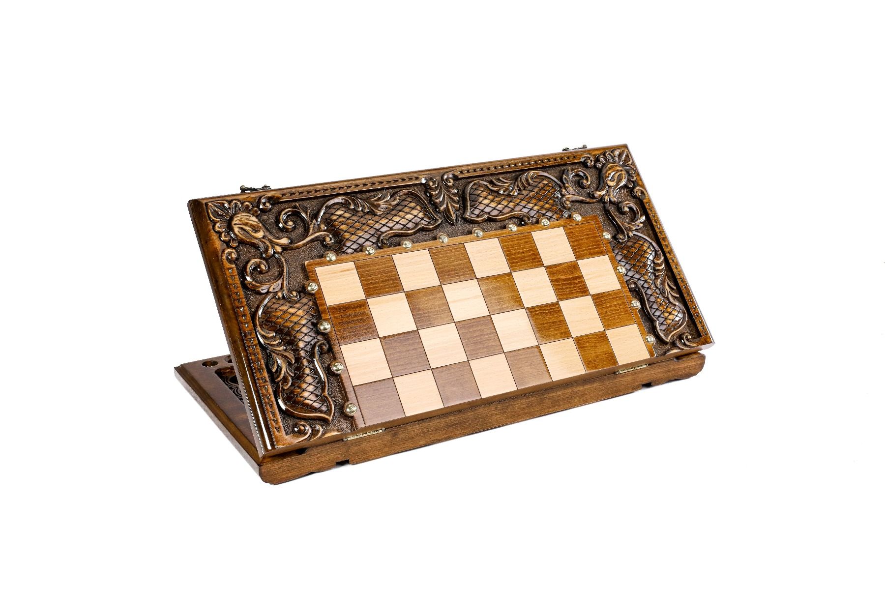 Ornamental Bas-Relief Chess-Backgammon Classic - HrachyaOhanyan Co