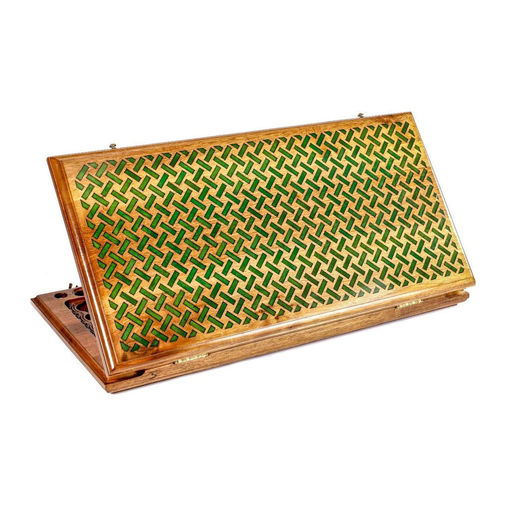 Braid Pattern- Epoxy Backgammon Two-Sided Classic - HrachyaOhanyan Co