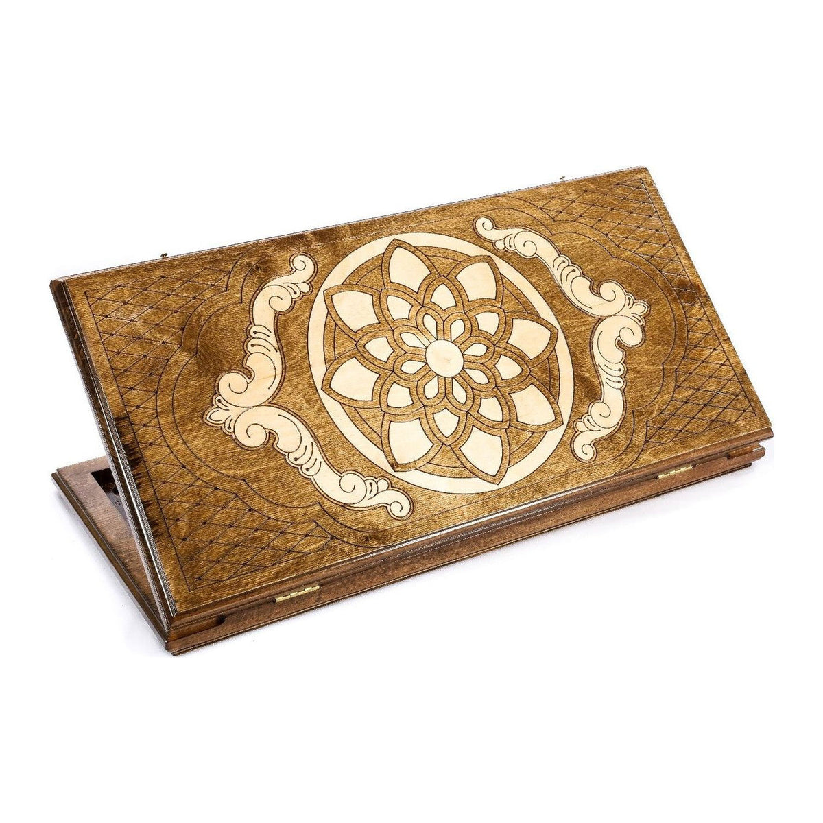 Klassisches Backgammon-Set mit Ornamentmotiv, 60 cm