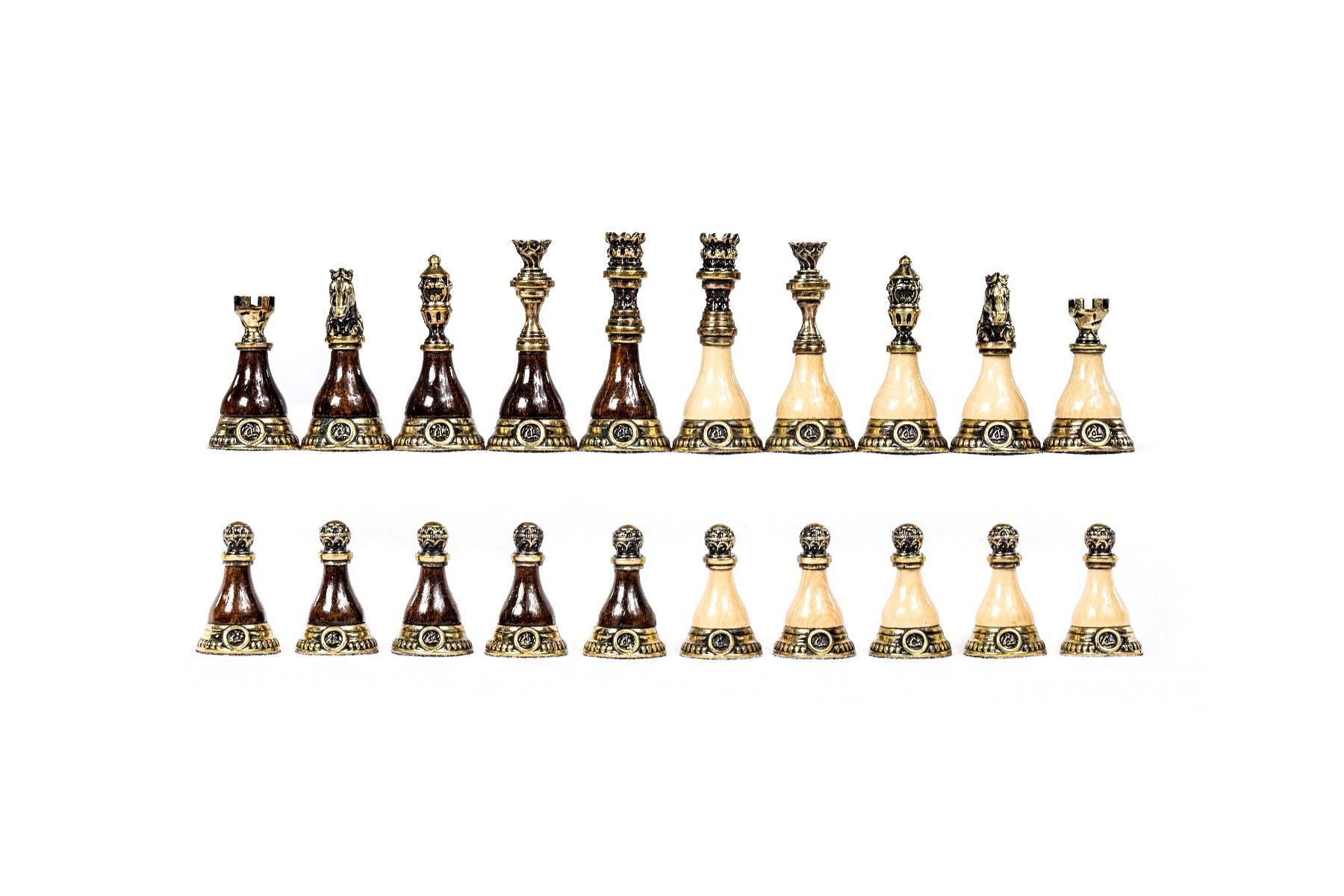 Chess figures bronze-wood - HrachyaOhanyan Co