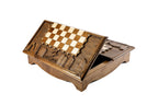 Carved Wooden Box-Style Chess Set, 60 cm – photo 4