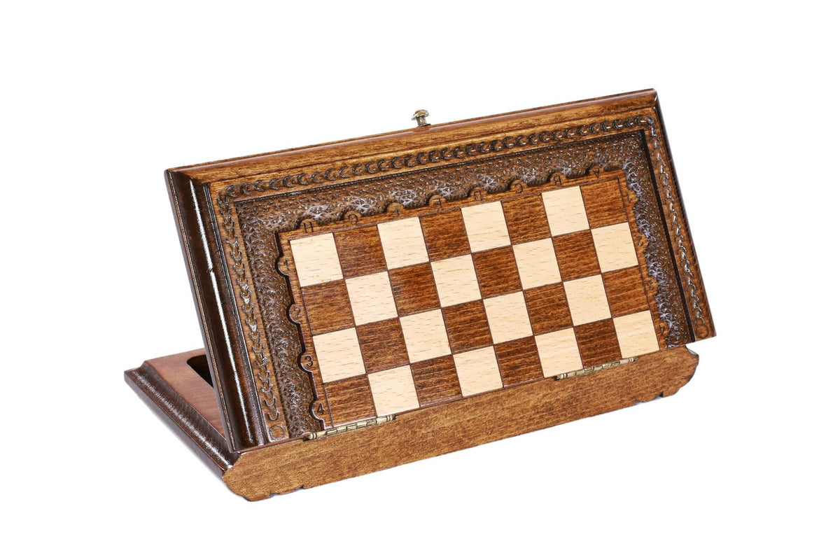 Mini juego de ajedrez de madera para niños, 24 cm – foto 2