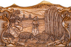 “Anush” Backgammon With Incrustation With Copyrighted Mount Ararat Outline - HrachyaOhanyan Co