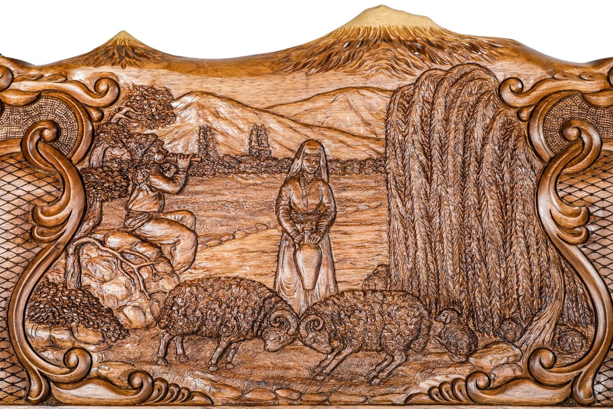 “Anush” Backgammon With Incrustation With Copyrighted Mount Ararat Outline - HrachyaOhanyan Co