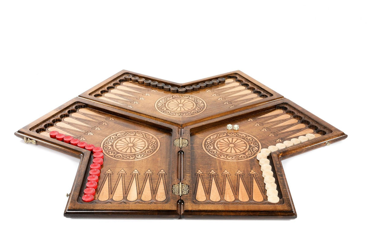 Juego de backgammon para tres jugadores, 50 cm – Modelo 12503 – foto 3